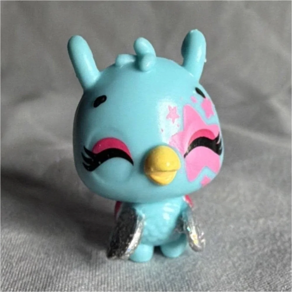 Littlest Pet Shop Bird Figure 91002BDM Blue Pink Star Glitter Wings 19103